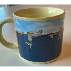 The Unemployed Philosophers Guild SHARK! Swimming Beach Large Coffee Mug